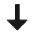 One falling arrow icon