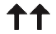 Two rise arrows icon