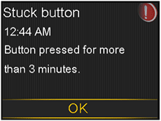 Stuck button screen