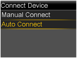 Select auto connect screen