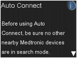 Auto connect notice screen