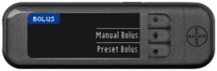 select Manual bolus screen