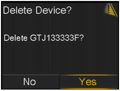 Select yes screen