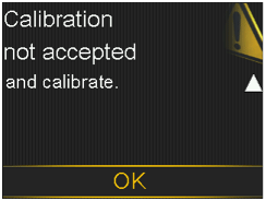 Calibration now accepted screen