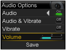 Select volume screen