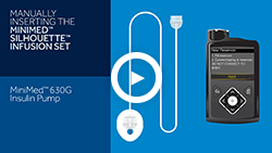 Manually Inserting the Silhouette Infusion Set with the MiniMed 630G Insulin Pump