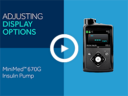 MiniMed 670G insulin pump Display Options