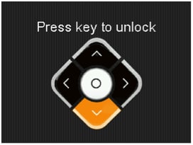Press key to unlock screen