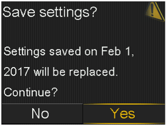 Select Yes screen