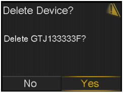 Confirm Delete screen