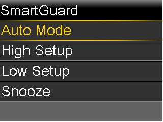 Select Auto Mode screen