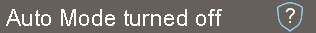 Auto Mode turned off