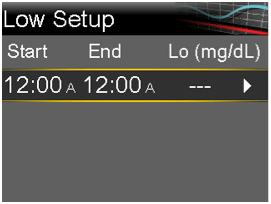 Setting up your Low Settings