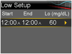 Setting up your Low Settings