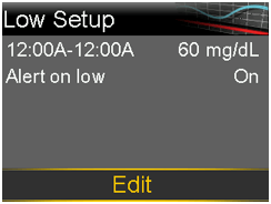 Setting up your Low Settings