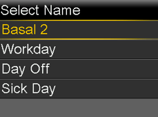 Select Basal Pattern Name