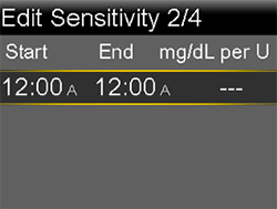 Sensitivity Factor Select
