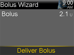 Select Deliver Bolus