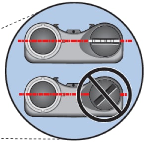 Battery cap alignment