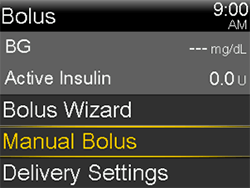 Manual Bolus