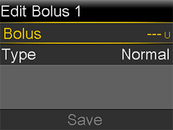 Preset Bolus Set Amount