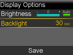 Screen Brightness and Time Out