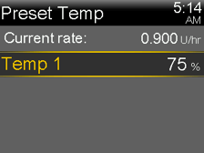 Select Preset Temp Basal