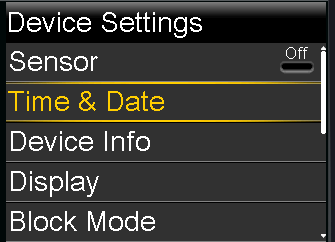 Updating Time and Date - Select Time & Date