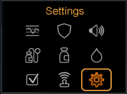 Select Settings screen