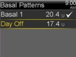 Basal Pattern Active screen