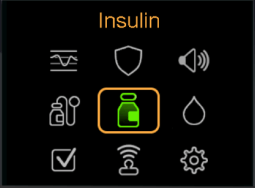 Select Insulin screen