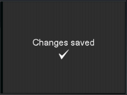 Changes Saved screen