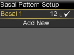 Basal Pattern you wish to edit screen