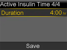 Select Entering Bolus Wizard™ settings screen