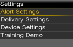 Select High settings screen