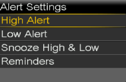 Select High settings screen