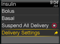 Select Programming a Preset Temp Basal rate screen