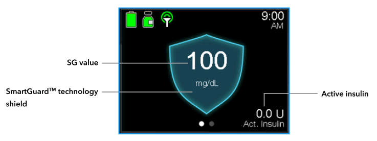 SmartGuard technology Sensor display