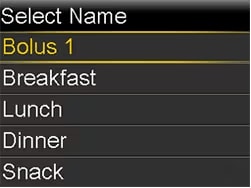 Select Setting up and delivering a Preset Bolus screen