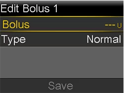 Select Setting up and delivering a Preset Bolus screen