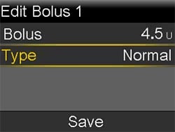 Select Setting up and delivering a Preset Bolus screen