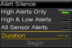 Select Duration screen