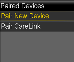 Pair new device screen
