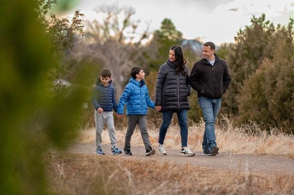 Family walking together