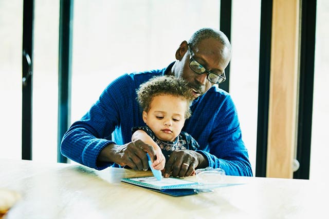 father and son coloring