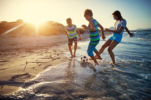 kids playing in sand