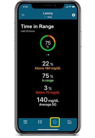 Time in Range screen