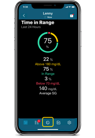 Time in Range screen