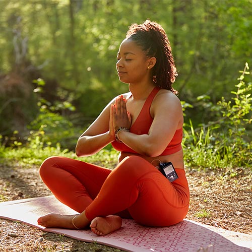 Girl meditating