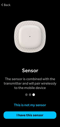 Simplera app screen - I have this sensor